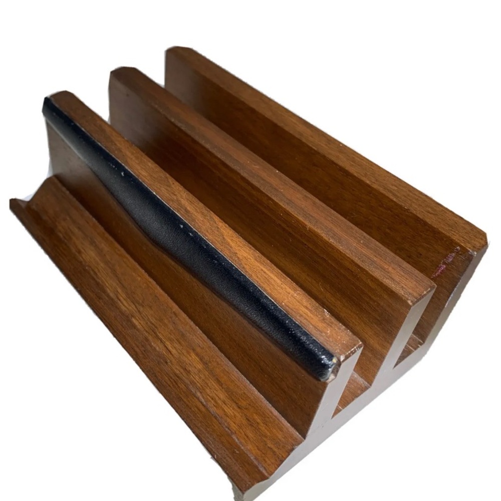 RARE SCHEIBE MID CENTURY Desk Accessory 
  DANISH MODERN ATOMIC WALNUT WOOD